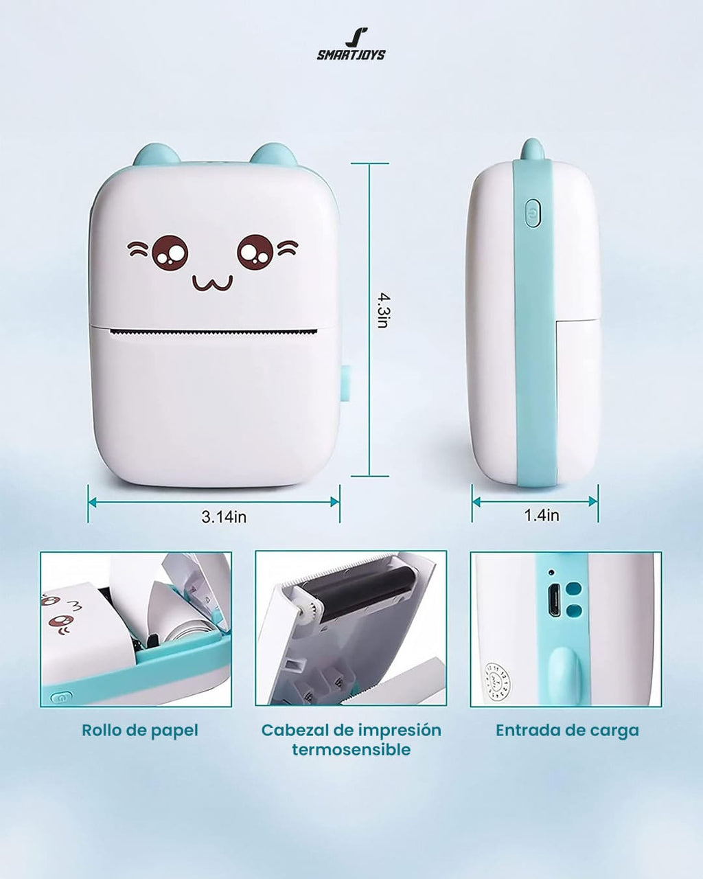 ImpriPop - Mini Impresora Térmica con Bluetooth
